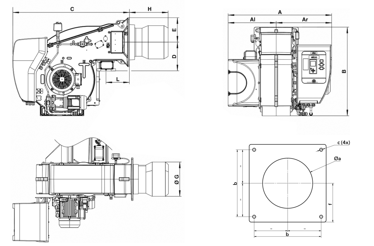 Горелка ELCO EK EVO 7.3600 gl-ez3
