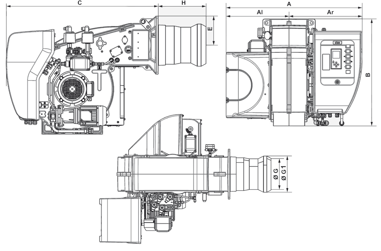 Горелка ELCO EK EVO 7.3600 l-e