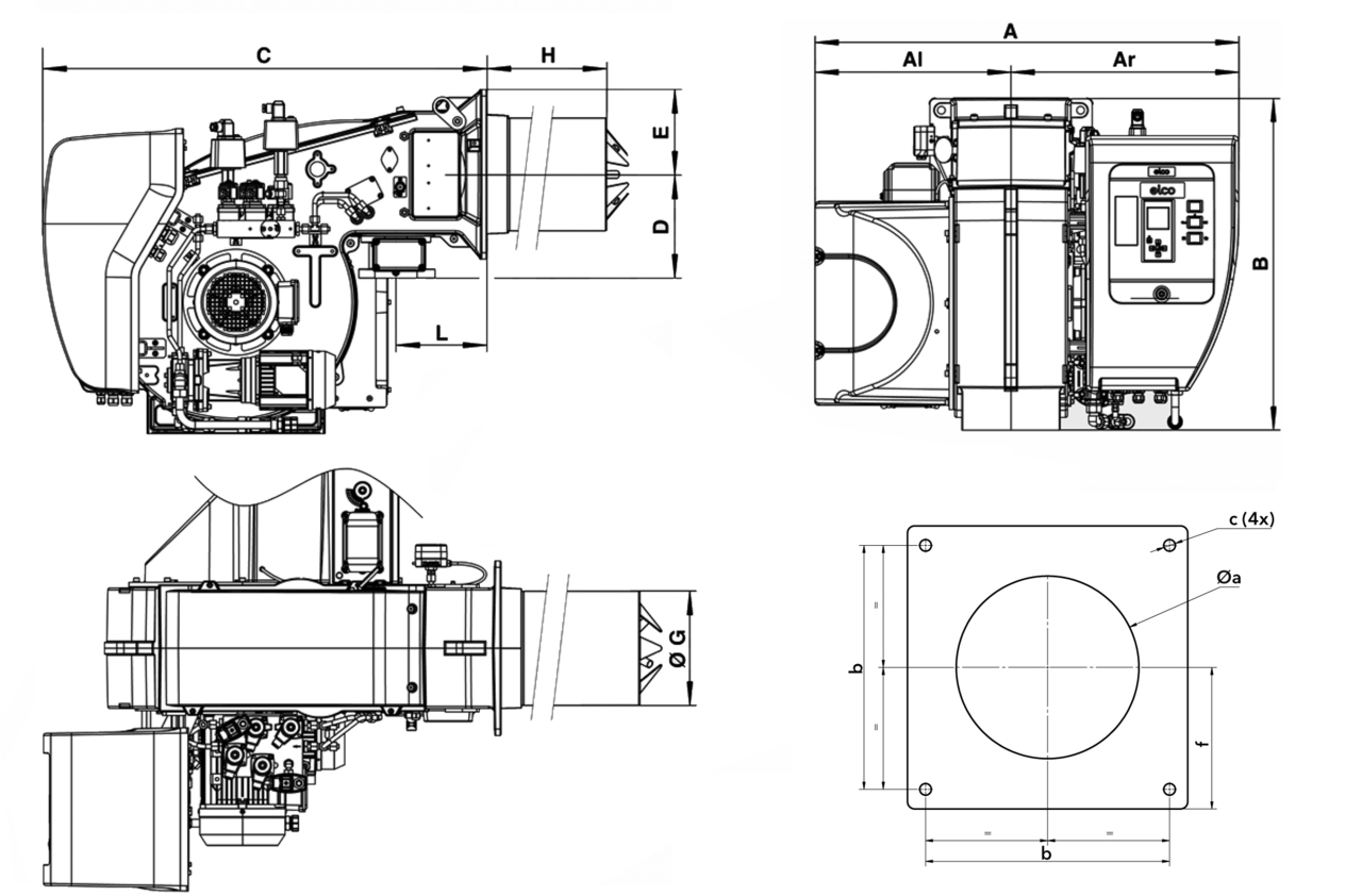 Горелка ELCO EK EVO 7.4500 gl-ef3